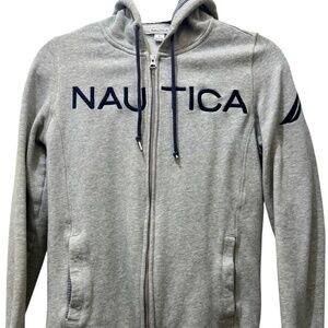 Nautica Columbia Women’s Gray Black Jacket & Hoodie Size M